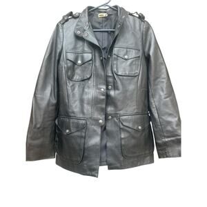 Max Studio Special Edition Leather Women Coat Black Jacket Size:XSMade in India